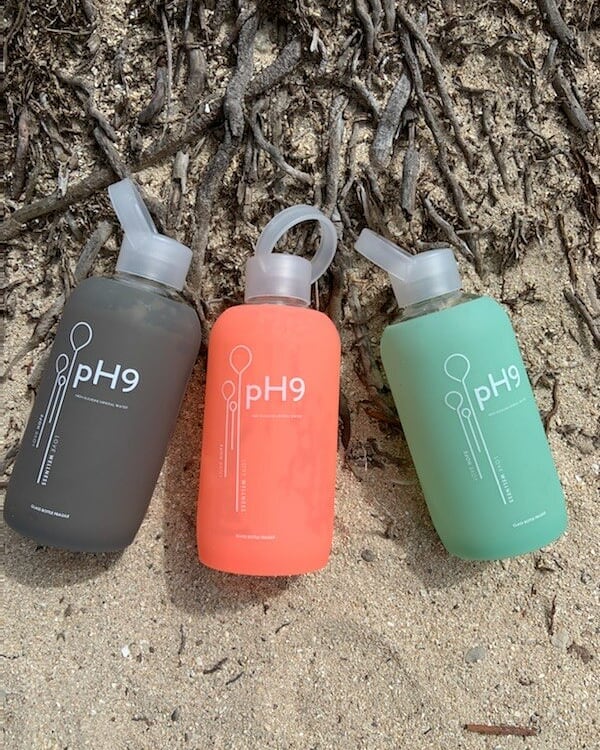 pH9 Glass Water Bottle