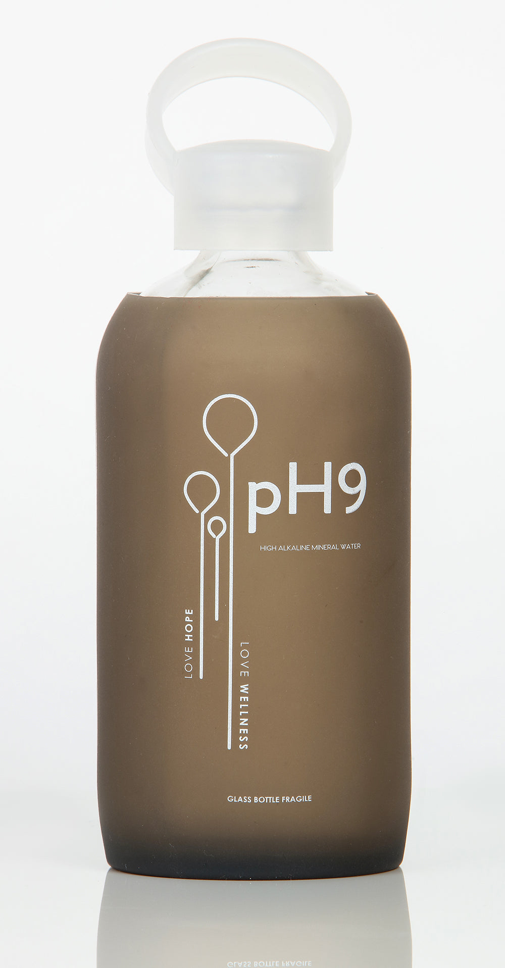pH9 Glass Water Bottle