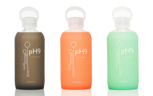 pH9 Glass Water Bottle
